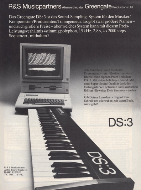 Das Greengate DS:3 ist das Sound-Sampling-System für den Musiker/Komponisten/Produzenten/Toningenieur.