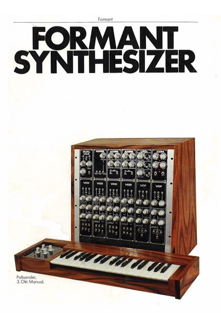 Formant Synthesizer Palisander, 3.Okt. Manual.