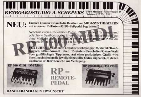 NEU: Endlich können wir auch die Besitzer von MIDI-SYNTHESIZERN mit unserem 13-Tasten-MIDI-Fußpedal beglücken!!