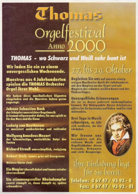 Thomas Orgelfestival Anno 2000