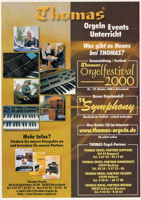 Orgeln Events Unterricht - Neues Orgelmodell