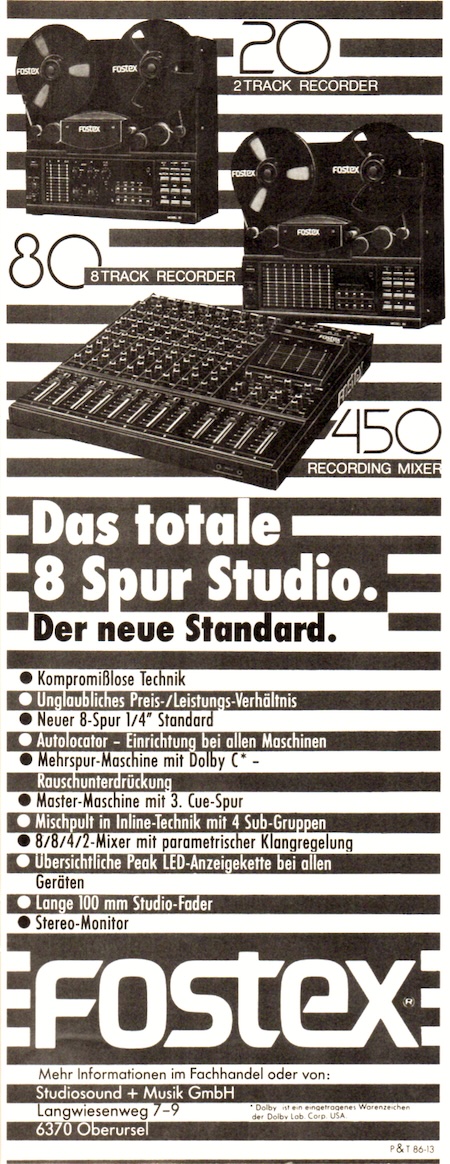 Das totale 8 Spur Studio. Der neue Standard.