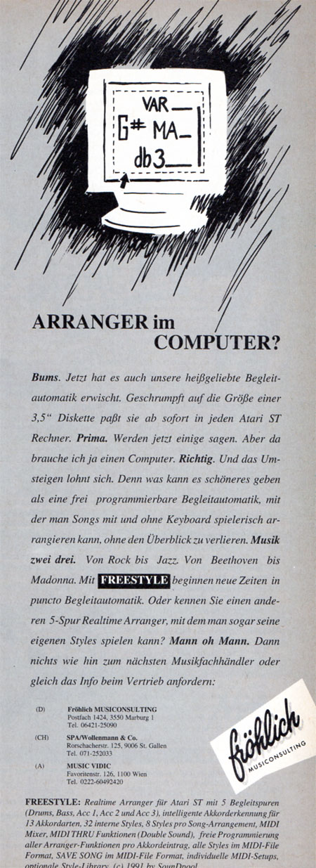 ARRANGER im COMPUTER?