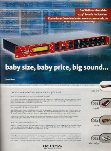 baby size, baby prize, big sound... Das Weihnachtsupdate: 1024 Sounds im Speicher - kostenloser Download