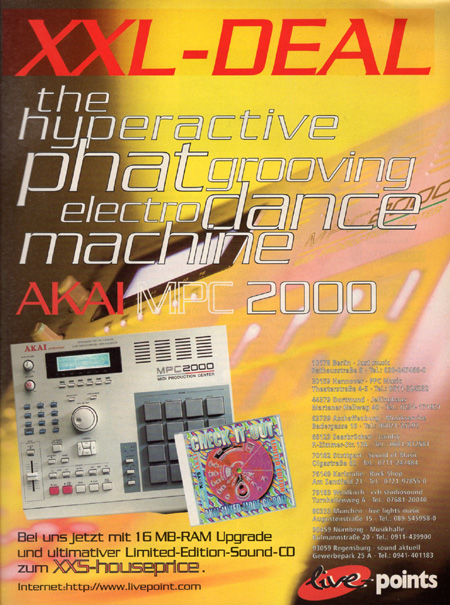 XXL-Deal - the hyperactive phat grooving electro dance machine - AKAI MPC2000