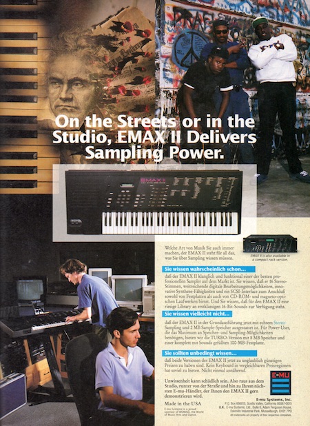 On the Streets or in the Studio, EMAX II delivers Sampling Power.