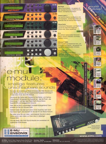 emu module: knallige features - unschlagbare sounds