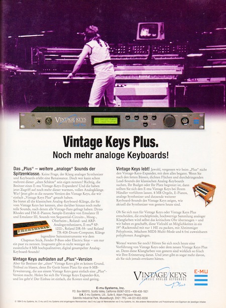 Vintage Keys Plus. Noch mehr analoge Keyboards!