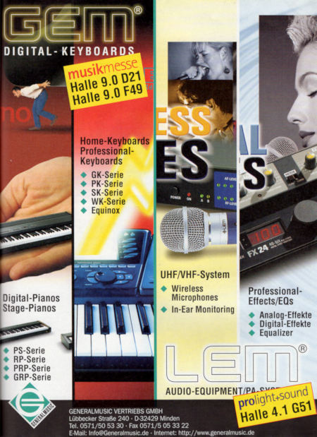 GEM Digital-Keyboards - LEM Audio-Equipment/PA-Systeme