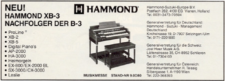 Neu! Hammond XB-3 - Nachfolger der B-3