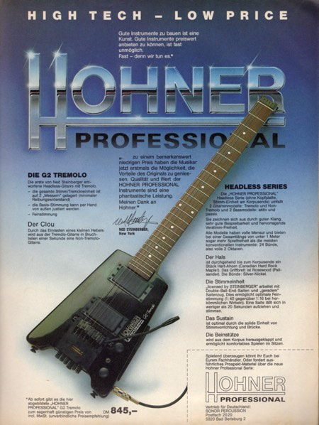 High Tech - Low Price - HOHNER PROFESSIONAL