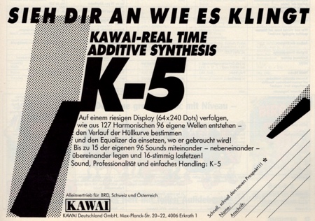 Sie Dir an wie es klingt - KAWAI Realtime Additive Synthesis K-5