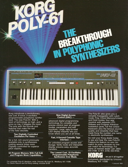THE BREAKTROUGH IN POLYPHONIC SYNTHESIZERS