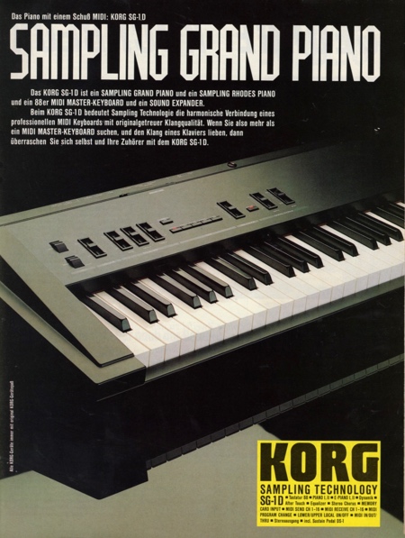 Das Piano mit einem Schuß MIDI: KORG SG-1D - SAMPLING GRAND PIANO