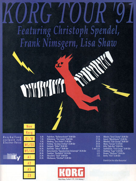 KORG TOUR '91 Featuring Christoph Spendel, Frank Nimsgern, Lisa Shaw