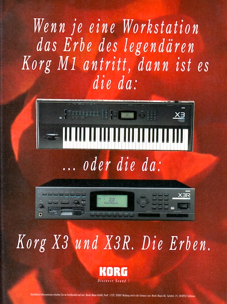 Power Music Workstation X3 - Wenn je eine Workstation das Erbe des legendären Korg M1 antritt, dann ist es die da: ... oder die da: Korg X3 und X3R. Die Erben.