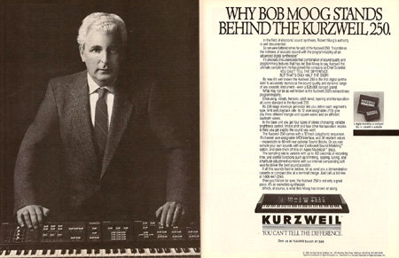 Why Bob Moog stands behind the Kurzweil 250.