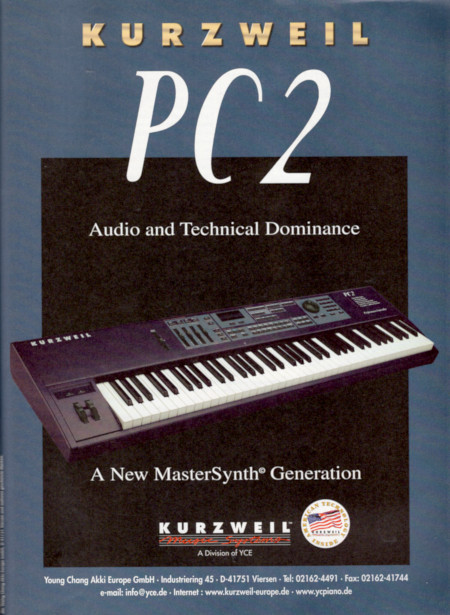 Kurzweil PC2 - Audio and Technical Dominance - A New MasterSynth Generation