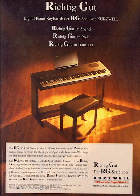Richtig Gut - Digital-Piano-Keyboards der RG-Serie von KURZWEIL