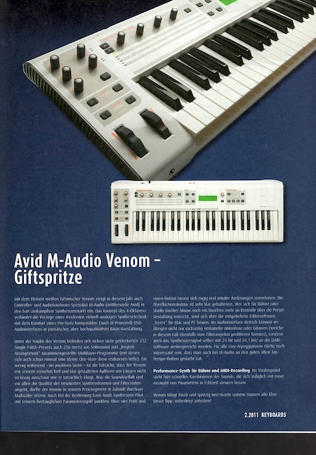 Avid M-Audio Venom - Giftspritze