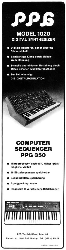 PPG Model 1020 - Digital Synthesizer
