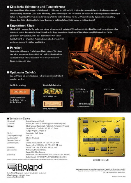 Roland Classic - C-30 Digital Cembalo