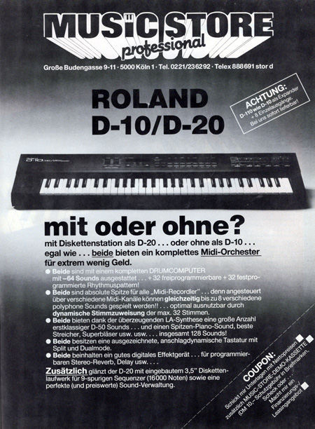 Roland D-10/D-20 mit oder ohne?
