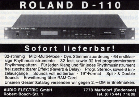 Roland D-110 - Sofort lieferbar!