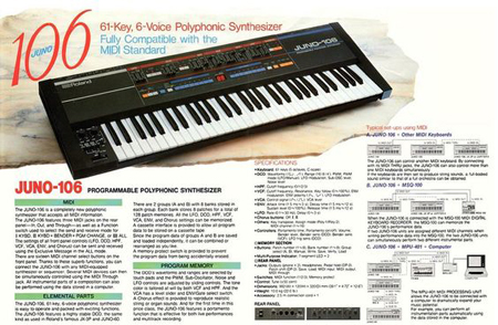 Juno-106 - Programmable Polyphonic Synthesizer