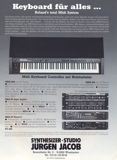 Keyboard für alles ... Roland’s total Midi System