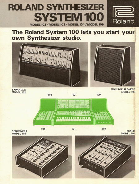 Roland Synthesizer System 100 - The Roland System 100 lets you start your own Synthesizer studio.