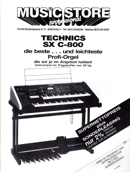 Technics SX C-800 die beste ... und leichteste Profi-Orgel, die wir je im Angebot hatten!