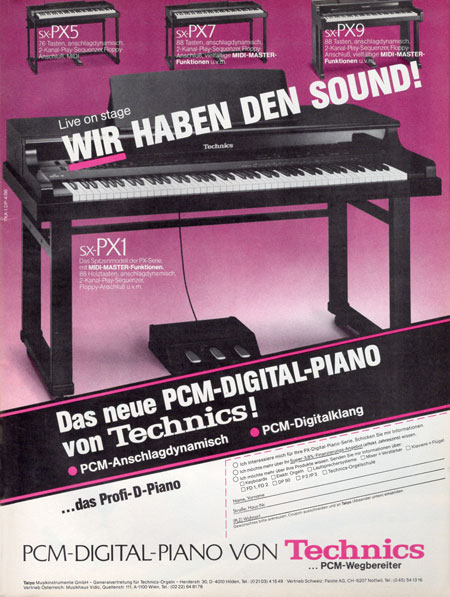 Live on stage - WIR haben den Sound - Das neue PCM-Digital-Piano von Technics!