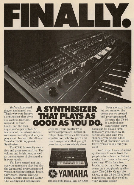 FINALLY. A Synthesizer That Plays as Good as You Do.
