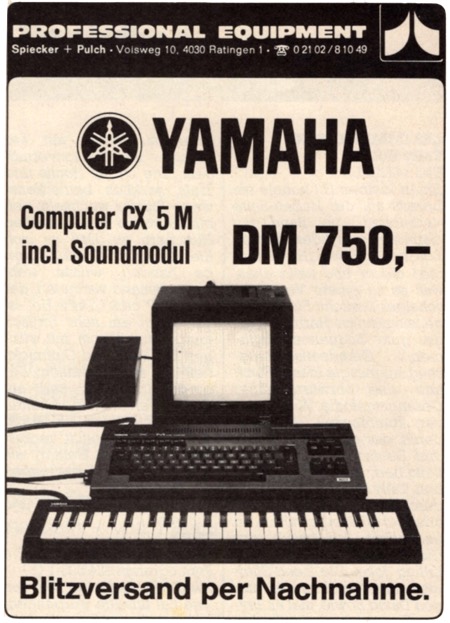 Computer CX 5M incl. Soundmodul DM 750,-