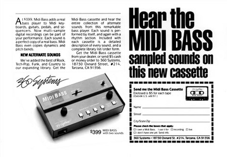 Hear The MIDI BASS sampled sounds in this new cassette