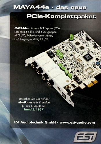 Maya44e - das neue PCIe-Komplettpaket