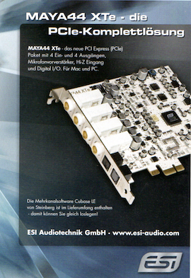 Maya44 XTe - die PCIe Komplettlösung