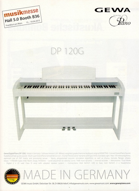 DP 120G - Made in Germany DP 120G - Made in Germany