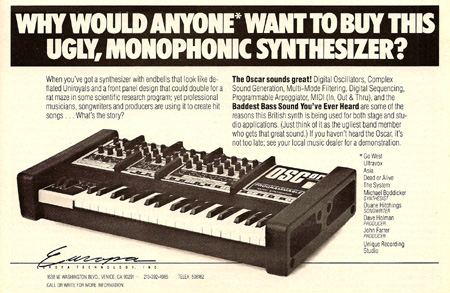 Why would anyone want to buy this ugly, monophonic synthesizer?