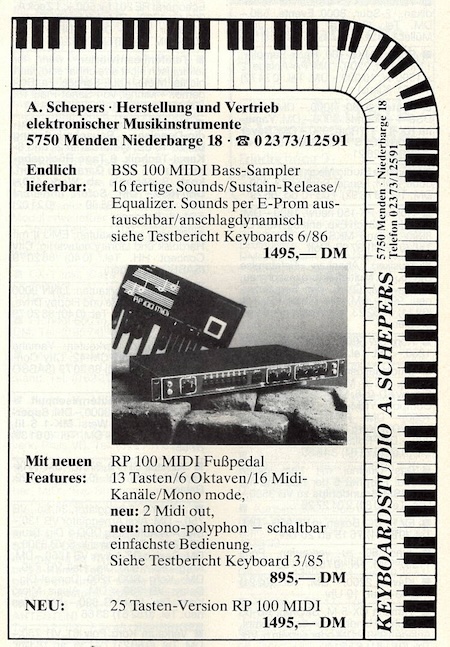 BSS 100 MIDI Bass Sampler