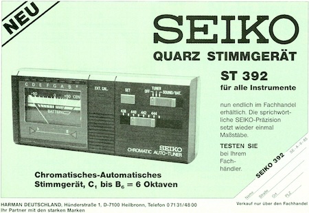 Quarz Stimmgerät für alle Instrumente