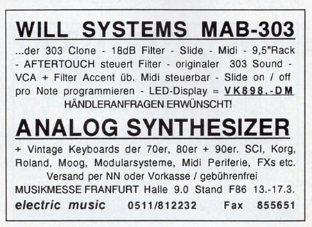 WILL SYSTEMS MAB-303 ...der 303 Clone