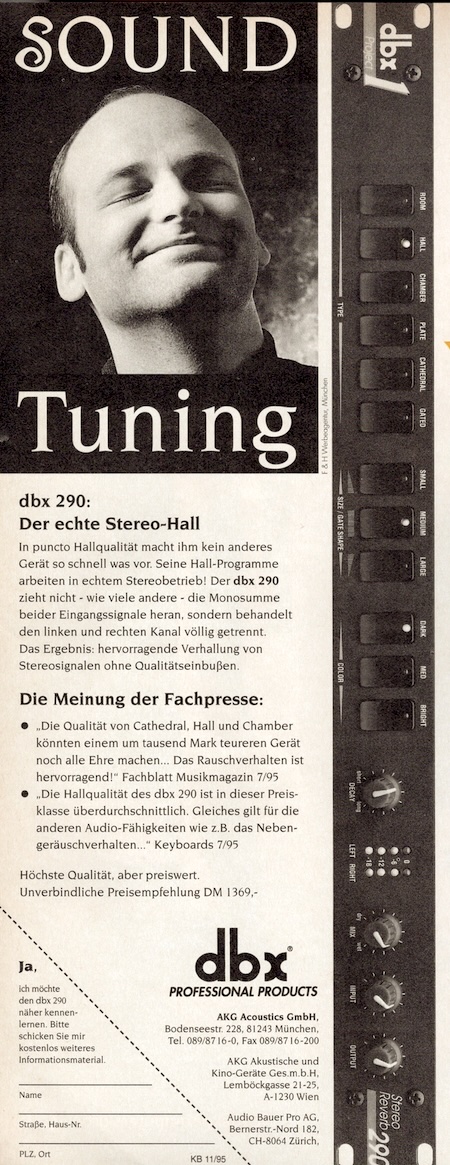 dbx 290: Der echte Stereo-Hall