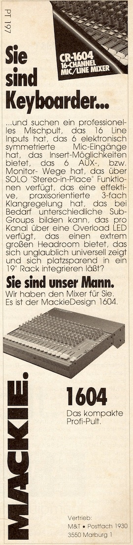 Sie sind Keyboarder... Sie sind unser Mann.