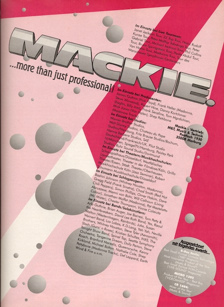 MACKIE. …more than just professional!