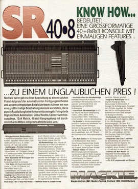 KNOW HOW... bedeutet: Eine grossformatige 40 + 8x8x3 Konsole mit einmaligen Features... ...ZU EINEM UNGLAUBLICHEN PREIS !