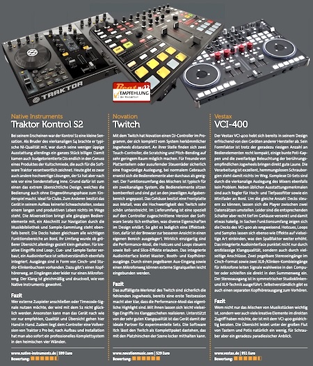 Vergleichstest DJ-Controller