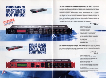 Virus Rack XL The Spacesaver Ninteen Inches Of Hot Virus! - Virus Rack The Red Classic Small Size Giant Sound