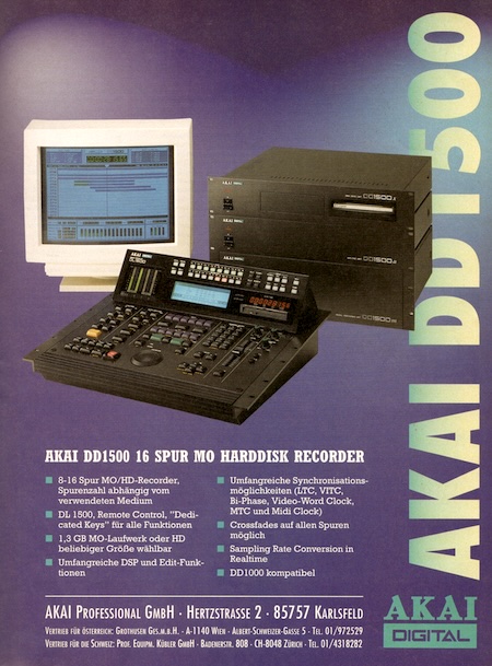 AKAI DD1500 16 SPUR MO HARDDISK RECORDER